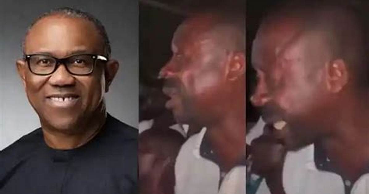 “We Have Suffered a Lot, Come Deliver Us” — Man Tears up at Peter Obi’s Rally
