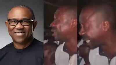 “We Have Suffered a Lot, Come Deliver Us” — Man Tears up at Peter Obi’s Rally
