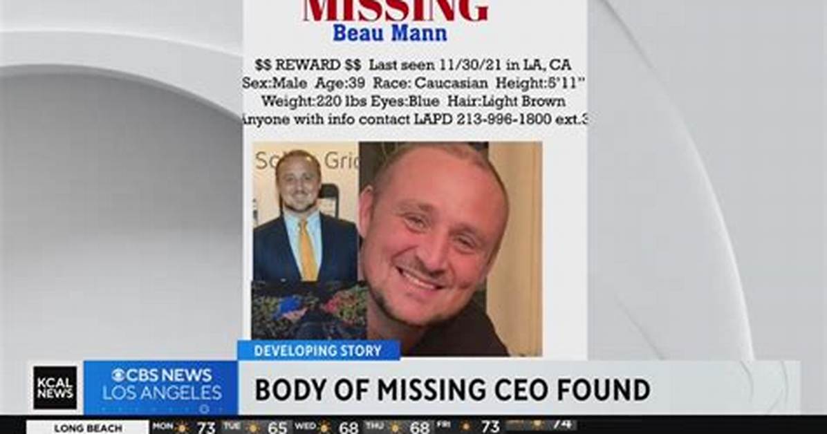 What Happened to Beau Mann? Missing Sober Grid Ceo Found Dead Year's After Disappearing on an Uber Ride