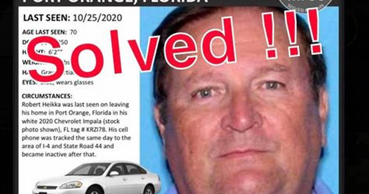 What Happened to Missing Teacher Robert Heikka? Port Orange Man’s Car Found in Canal with Body Inside