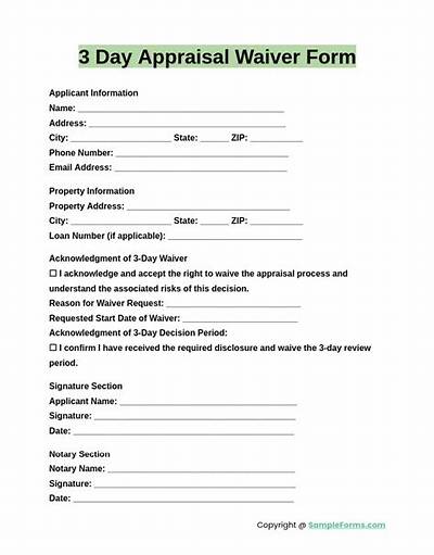 What Is a 3 Day Appraisal Waiver?