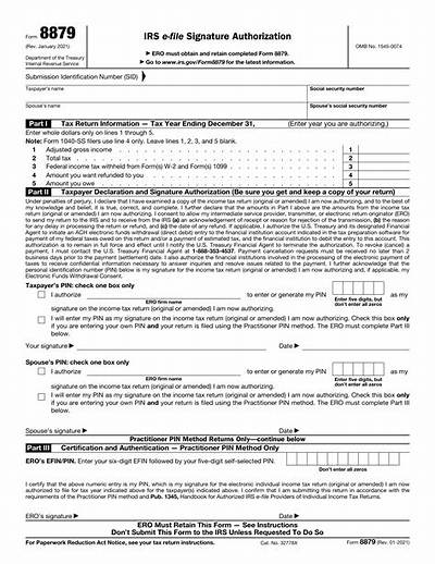 What Is a 8879 Tax Form?