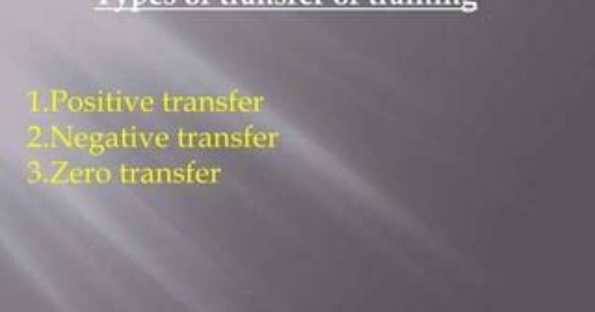 What Is Negative Transfer of Training?