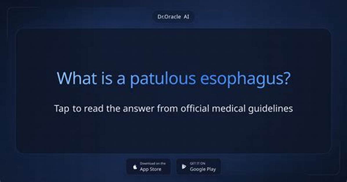 What Is Patulous Esophagus?