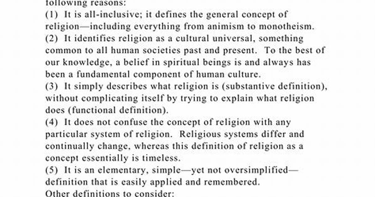 What Is the Anthropological Definition of Religion?