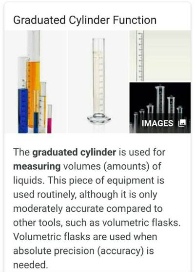 What Is the Function of the Graduated Cylinder?