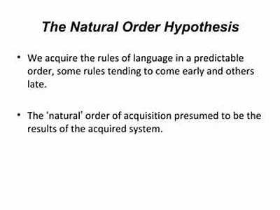 What Is the Natural Order Hypothesis by Stephen Krashen?