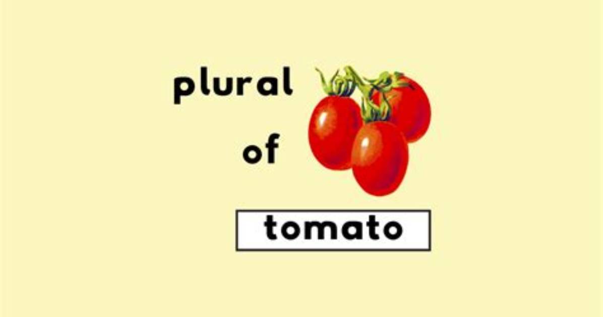 What Is the Plural for Tomato?
