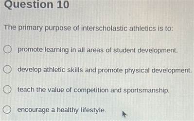 What Is the Purpose of Interscholastic Athletics?