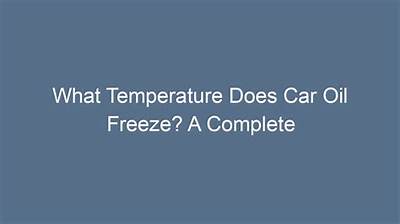 What Temperature Does Mineral Oil Freeze at?
