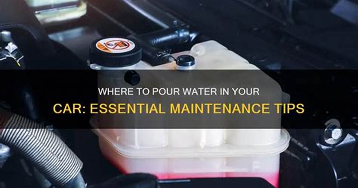Where Do You Pour Water in Your Car?