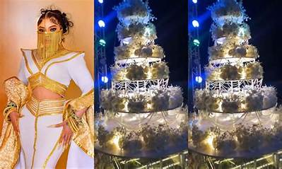 “Where Is the Cake? ” Netizens Query Bobrisky as He Shows off His Empty Lavish Cake Decorations