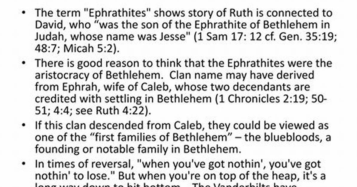 Who Were the Ephrathites?