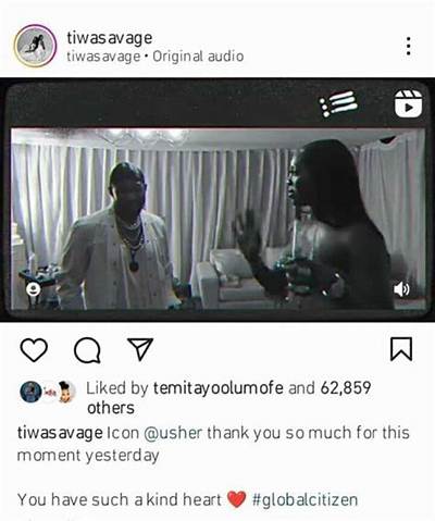 “You Have Such a Kind Heart” Tiwa Savage Pens Appreciation Post to American Singer, Usher